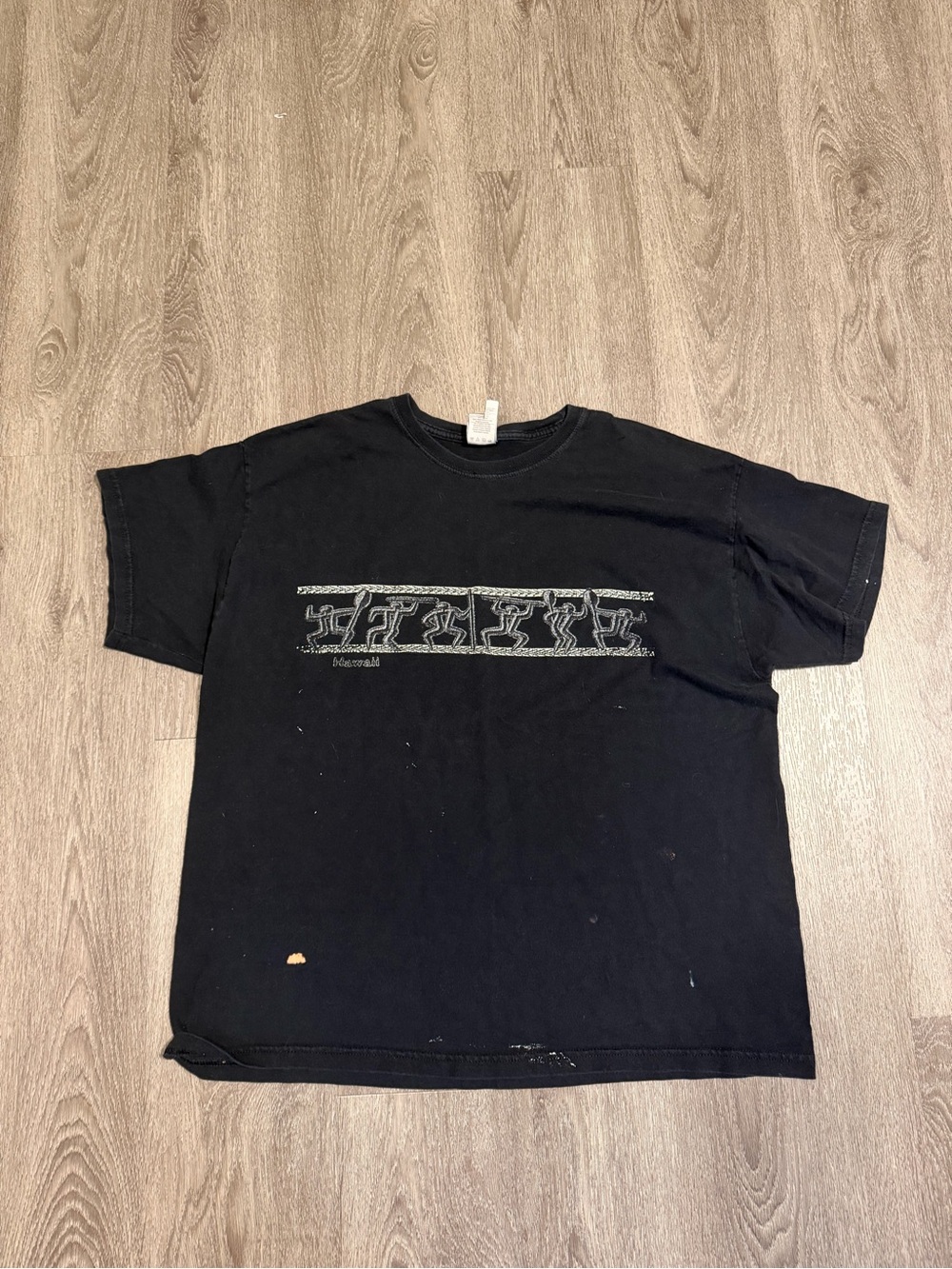 Vintage- HAWAII Surfers (XL) T-Shirt SURFING Bleach Stains